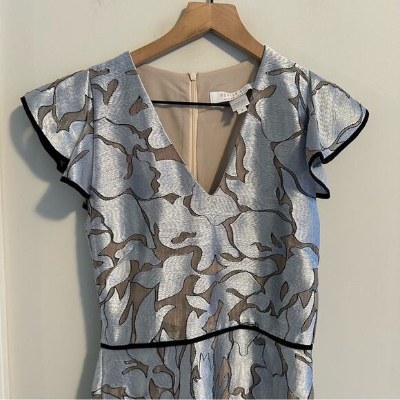 Hunter Bell Silver Metallic Cream Maxi Dress 2 - Picture 13 of 14